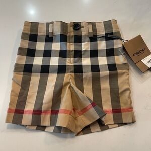 NEW with tags Burberry girls shorts size 2